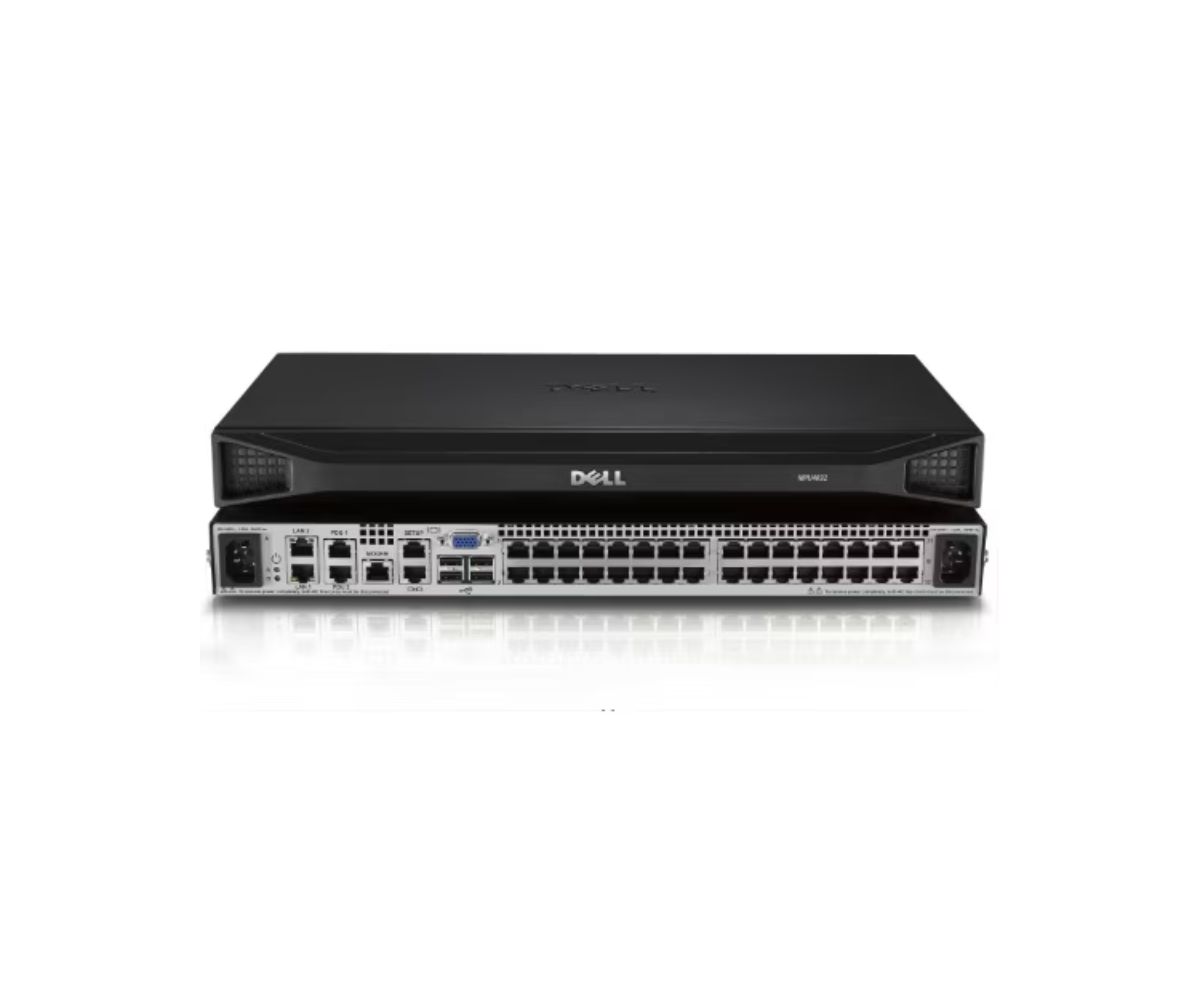 Dell DMPU4032-G01 32-port remote KVM switch with 4 remote users one local user dual power supply